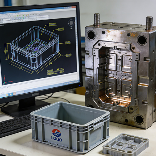 ประเทศจีน การฉีดขึ้นรูปแบบกำหนดเองสำหรับลังพลาสติก